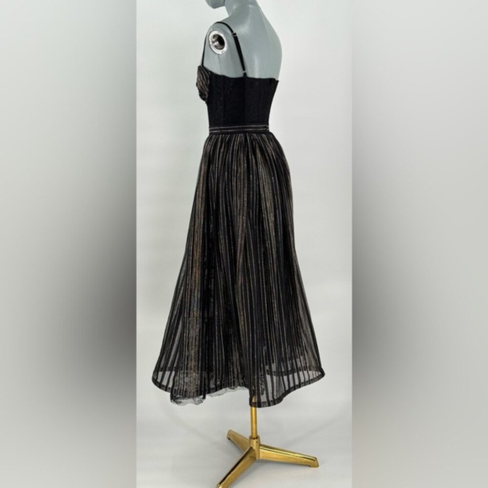 🆕 PATBO 🧿 NWOT Prism Lace & Lurex Metallic Thread Midi-Dress, Sz BR 36 US 4 - Picture 9 of 15